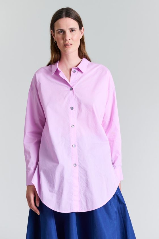 Core cotton skjorte med lukning i ryg