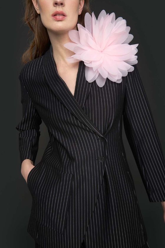 Pinstripe jersey blazer kavaj