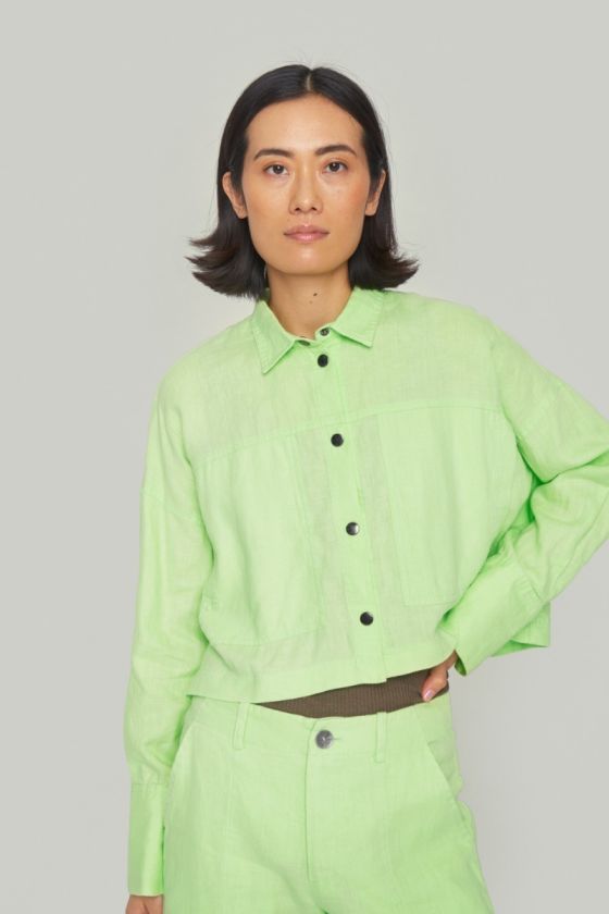 Lazy linen short jacket