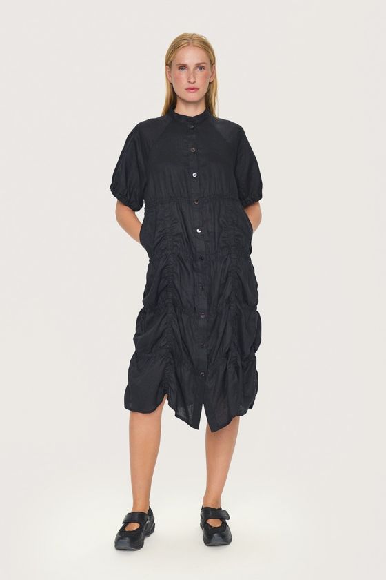 Airy linen shirt dress