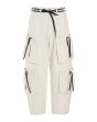 Fukkura poplin pants with tie-strings