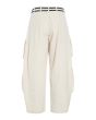 Fukkura poplin pants with tie-strings