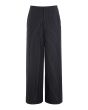 Pinstripe jersey wide pants
