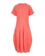 Airy linen dress with V-neck