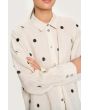 Airy linen sequins shirt
