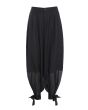 Airy linen trousers with tie-strings