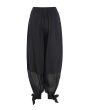 Airy linen trousers with tie-strings