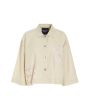 Paper poplin shirt jacket