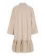 Lazy linen ruffle dress