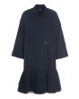 Lazy linen ruffle dress