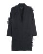Lazy linen jacket with flowers