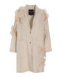 Lazy linen jacket with flowers