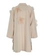 Lazy linen jacket with flowers
