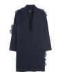 Lazy linen jacket with flowers