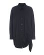 Core cotton shirt with front ruching