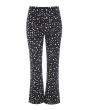 Ivory stickers flared trousers
