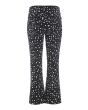 Ivory stickers flared trousers