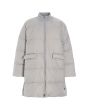 Feather down coat with zipper
