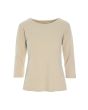 Naibu rib blouse with 3/4 sleeves