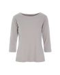 Naibu rib blouse with 3/4 sleeves