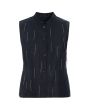 Airy linen vest med perler