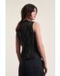 Airy linen vest med perler