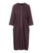 Lazy linen kjole med lynlås