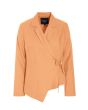 Lazy linen asymmetrisk jakke