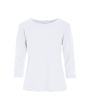 Naibu rib bluse med 3/4 ærme