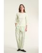 Naibu rib bluse med 3/4 ærme