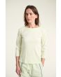 Naibu rib bluse med 3/4 ærme
