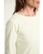 Naibu rib bluse med 3/4 ærme