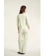 Naibu rib bluse med 3/4 ærme