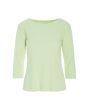 Naibu rib bluse med 3/4 ærme