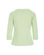 Naibu rib bluse med 3/4 ærme