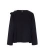 Karu bluse med flæse