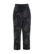 Embroidered leaf pants