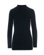 Globe rib turtleneck blouse