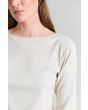 Naibu rib bluse med 3/4 ærme
