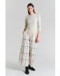 Naibu rib bluse med 3/4 ærme