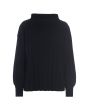 Cloud cashmere rib bluse