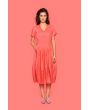 Airy linen dress with V-neck