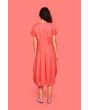 Airy linen dress with V-neck