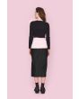 Pinstripe jersey skirt