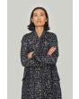 Silver stick dress with zipper