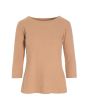Globe rib blouse with 3/4 sleeve