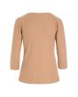 Globe rib blouse with 3/4 sleeve