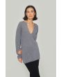Cloud cashmere bluse med slids