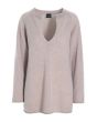 Cloud cashmere bluse med slids