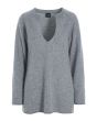 Cloud cashmere bluse med slids